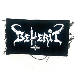BEHERIT denim vinyl band patch punk patch merch